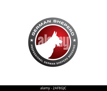 german sheperd dog K9 training logo Stock Vector