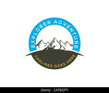 explorer adventure outdoor activity logo Stock Vector