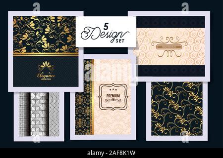 five designs of victorian elegance frames Stock Vector Image & Art - Alamy