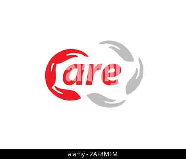 care hands logo Stock Vector