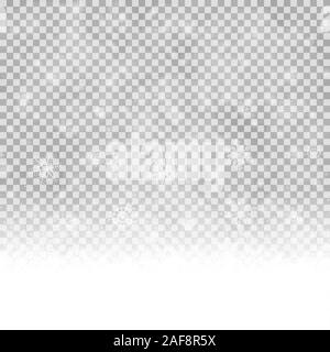 beautiful fall of snow flakes background with transparency in vector file EPS 10 Stock Vector