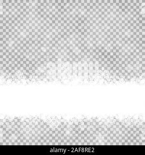 beautiful fall of snow flakes background with transparency in vector file EPS 10 Stock Vector