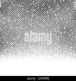 beautiful fall of snow flakes background with transparency in vector file EPS 10 Stock Vector