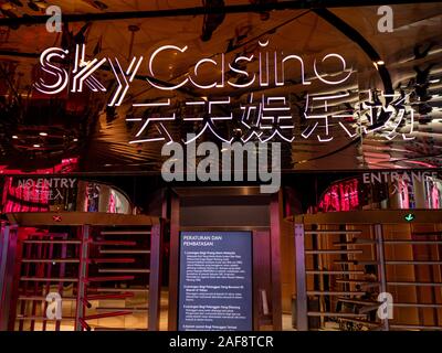 Genting , Malaysia - November 2019 : Sky casino Genting entrance security passage modern complex Stock Photo