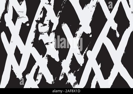 Abstract monochrome image, made with a brush. Stock Vector