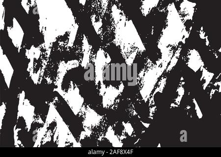 Abstract monochrome image, made with a brush. Stock Vector