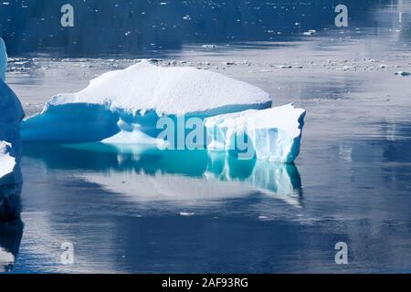 An iceberg in the waters around the Antarctic Peninsula, Palmer Archipelago, Antarctica Stock Photo