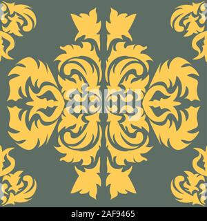 Damask wallpaper Vector illustration. Easily editable vector image Stock Vector