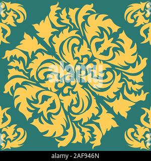 Damask wallpaper Vector illustration. Easily editable vector image Stock Vector