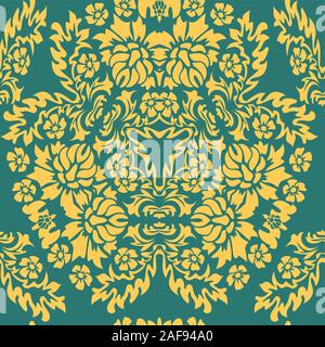 Damask wallpaper Vector illustration. Easily editable vector image Stock Vector