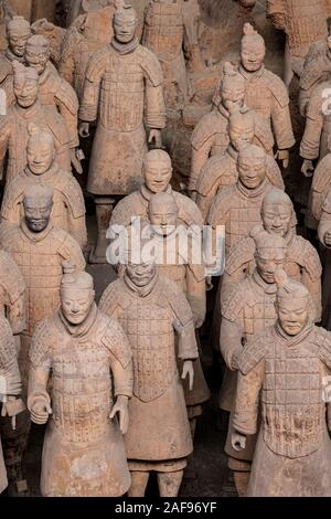 The Terracotta Army in Xian, Shaanxi, China Stock Photo