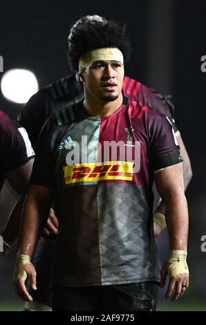 Twickenham, United Kingdom. 13th Dec, 2019. Elia Elia (Harlequins). Harlequins v Ulster Rugby. Pool 3. Heineken Champions cup. Twickenham Stoop. Twickenham. London. UK. Credit Garry Bowden/Sport in Pictures/Alamy Live News. Credit: Sport In Pictures/Alamy Live News Stock Photo