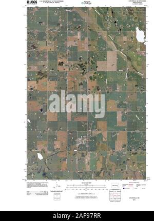 USGS TOPO Map North Dakota ND Litchville 20110321 TM Restoration Stock Photo
