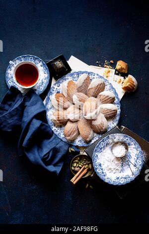 Fall Spiced Madeleines with Maple Glaze. Stock Photo