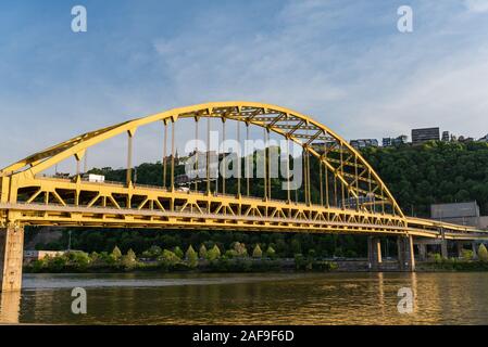 Fort Pitt Bridge in Pittsburgh, Pennsylvania Stock Photo