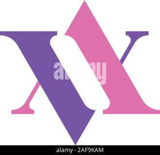 Interlocking letters A and V on white background. Elegant logo template for your corporate identity. Stock Vector