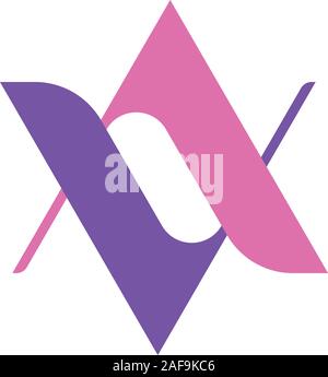 Interlocking letters A and V on white background. Elegant logo design. Stock Vector