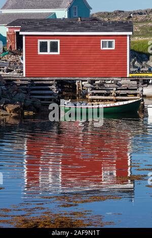 Fishing stage, Joe Batts Arm, Fogo Island, Newfoundland Island, Canada ...