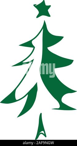 vector illustration of an abstract Christmas tree. Stock Vector