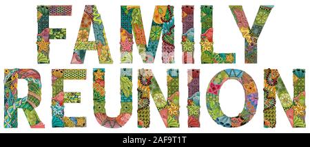 FAMILY REUNION. Vector zentangle object for coloring Stock Vector Image ...