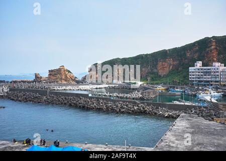 Dong Ao Harbor - Tung Ao Fishing Harbour, Taiwan Stock Photo