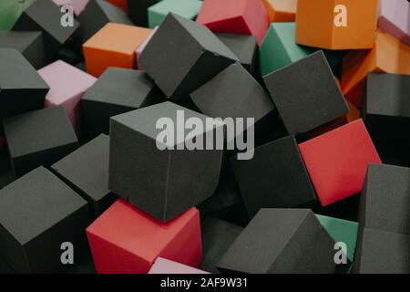 many soft square cubes texture background texture Stock Photo