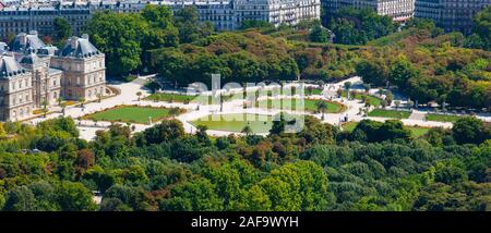 Luxembourg Gardens, Paris, France. Large public park south of Seine River. Stock Photo