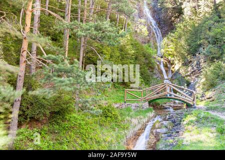 Sibiscal waterfall, Aisa Valley in La Jacetania, Huesca, Spain Stock Photo
