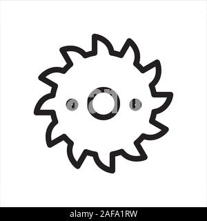 Blade circular saw cutter disc, milling icon Stock Vector