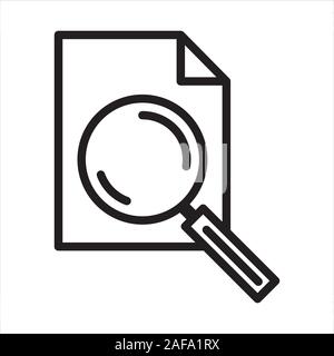 Document, file, file format, search icon Stock Vector