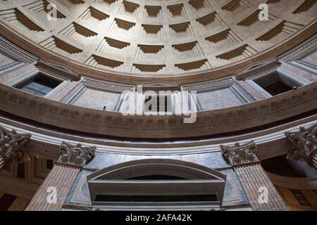 The interior of the Pantheon in Rome, a former Roman temple and now a church