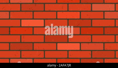 Brick seamless pattern background. Vector wall red brick texture. Stock Vector