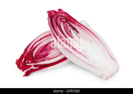 red chicory or radicchio isolated on white background Stock Photo
