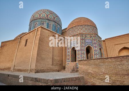 Octagonal Mausoleum or Shirin Biqa Aqa in necropolis Shah-i-Zinda, Samarqand, Uzbekistan, Central Asia