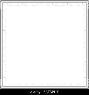 an empty frame of a map geography cartography Stock Vector