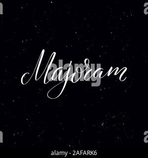 Handwritten calligraphy text, chalk on a blackboard Stock Vector
