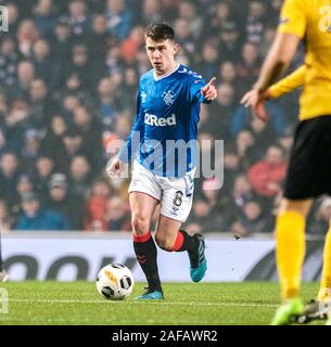 GLASGOW, SCOTLAND - DECEMBER 12:  Ryan Jack during the UEFA Europa League group G match between Rangers FC and BSC Young Boys at Ibrox Stadium on December 12, 2019 in Glasgow, United Kingdom. (MB Media) Stock Photo