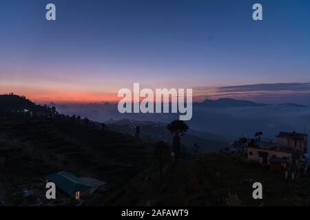 mountain view in winter Stock Photo