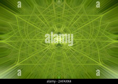 Beautiful green abstract background, mandala with a lot of lines Stock Photo