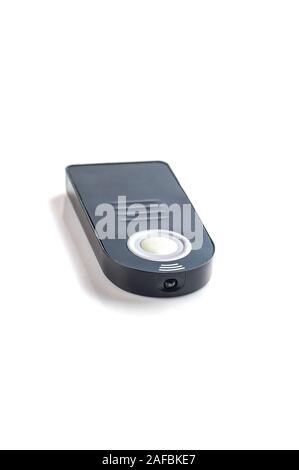 Wireless Remote control for DSLR camera. Isolated on white background Stock Photo