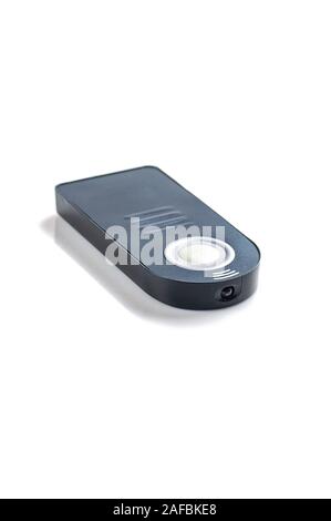 Wireless Remote control for DSLR camera. Isolated on white background Stock Photo