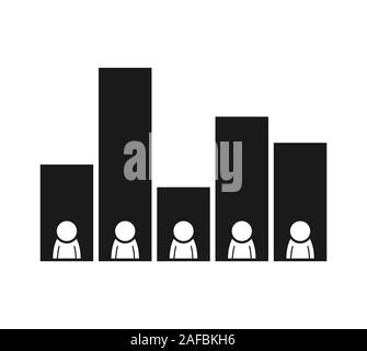 Candidate rating, survey or voting icon. Flat style. Stock Vector