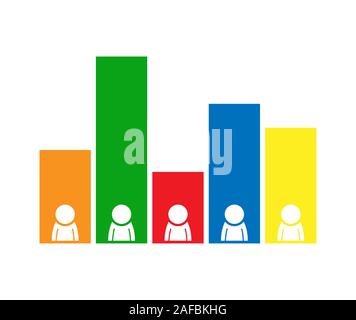 Candidate rating, survey or voting icon. Flat style. Stock Vector