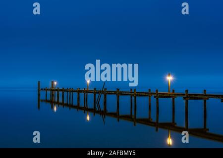 Foodpath on the piers over the water Stock Photo