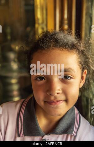 Africa, Egypt, Cairo. October 15, 2018. A young girl in Cairo, Egypt. Stock Photo