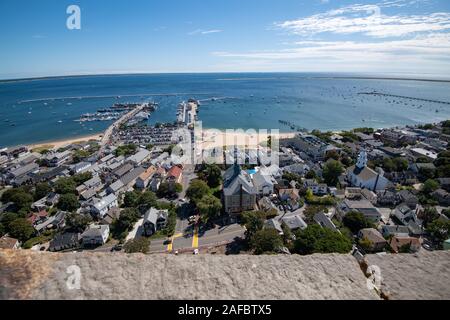 View from Pilgrim Tower, Provincetown, Massachusetts, USA Stock Photo