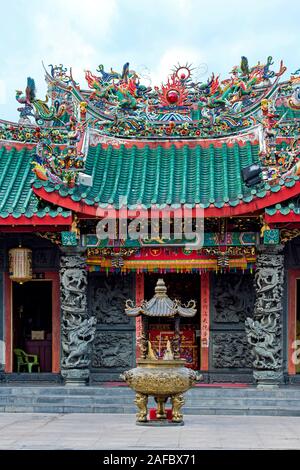 Hokkien Chinese Hong San Si temple, situated in historic Carpenter Street of  Kuching, Sarawak, Borneo, Malaysia Stock Photo