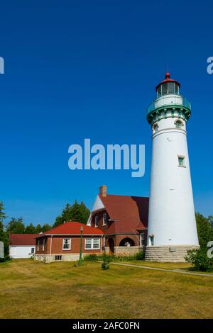 Seul Choix lighthouse Gulliver Michigan only choice lighthouse on lake michigan in upper peninsula Stock Photo
