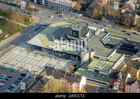 aerial photo, Willi-Pohlmann-Platz, Herne Cultural Centre, Herne City Library, Herne, Ruhr Area, North Rhine-Westphalia, Germany, DEU, Europe, birds-e Stock Photo