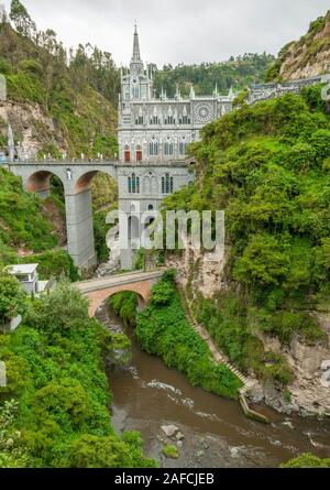 The Las Lajas Sanctuary (Santuario de Las Lajas) near Ipiales in Colombia. Stock Photo